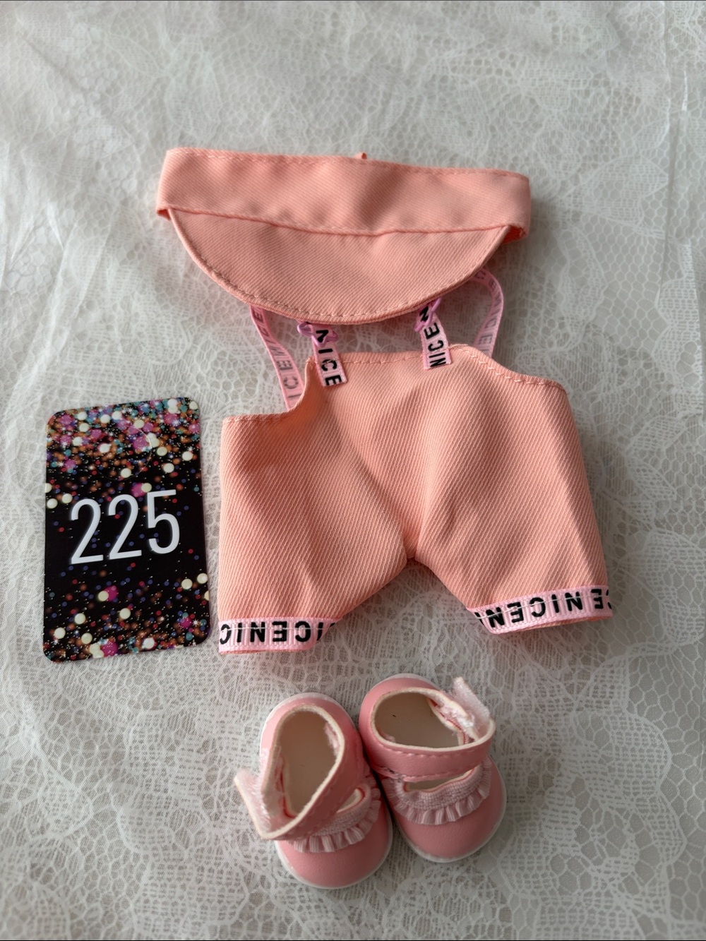 225, 3 Piece Outfit For Labubu Doll for Labubu doll(No Doll)